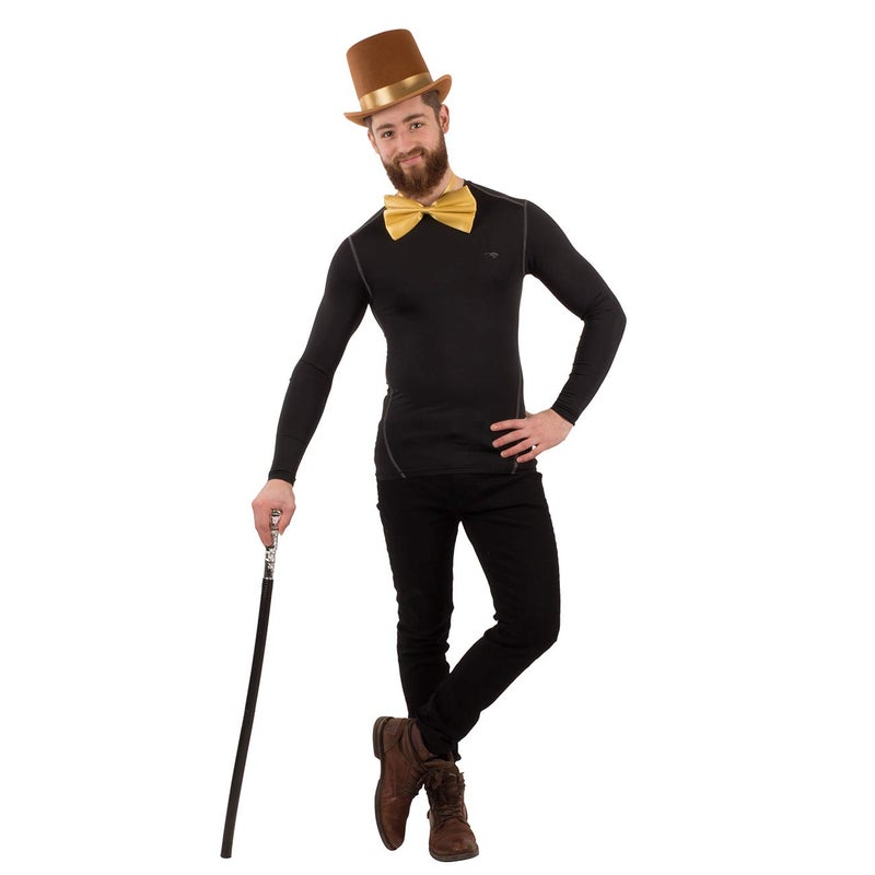 Tigerdoe Brown Top Hat and Bow Tie with Walking Scepter- 3 Pc Chocolate Factory Costume Set - Steampunk Top Hat Brown - Image 3
